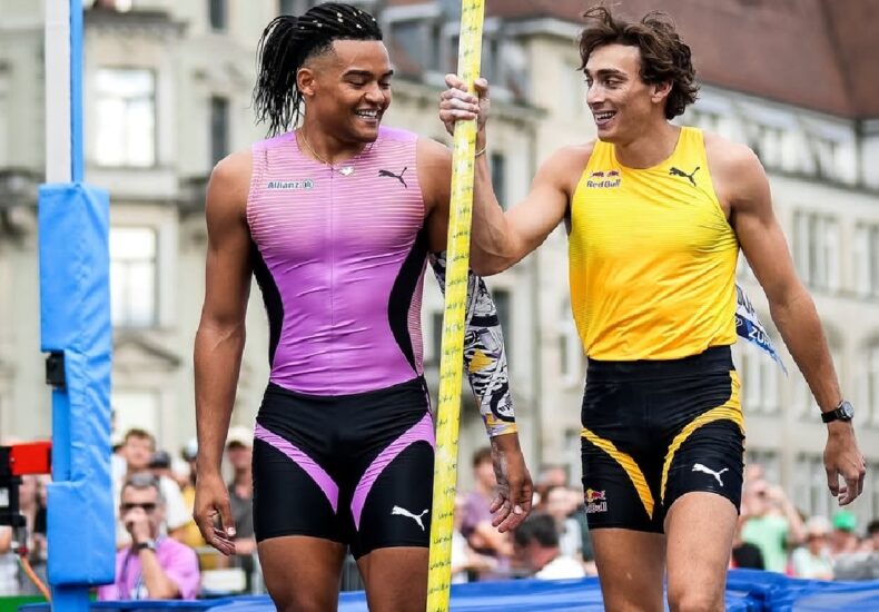 Armand Duplantis and Emmanouil Karalis