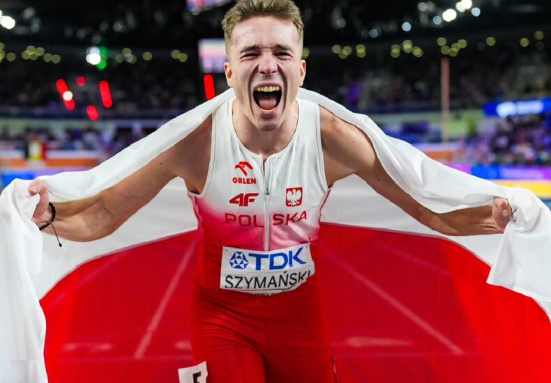 Jakub Szymanski hurdles champion